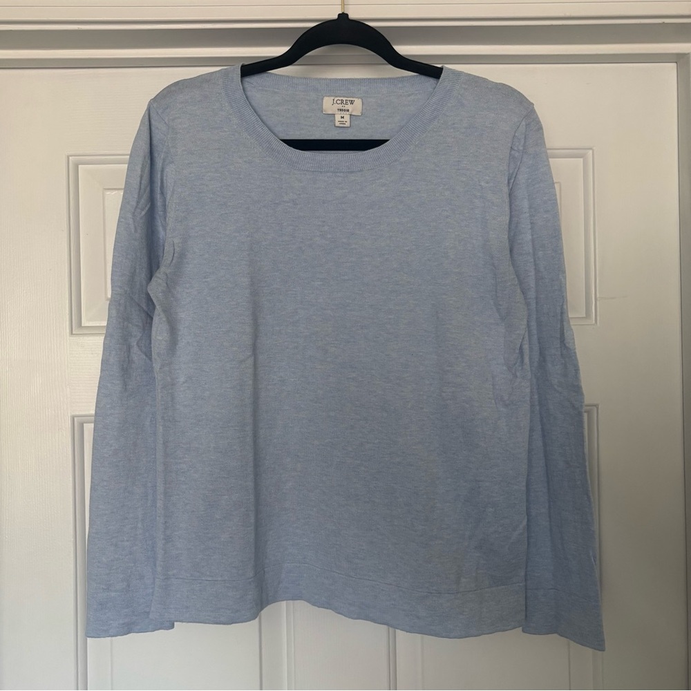 J. Crew Light Blue Crewneck Sweater Women’s Medium Minimalist Knit